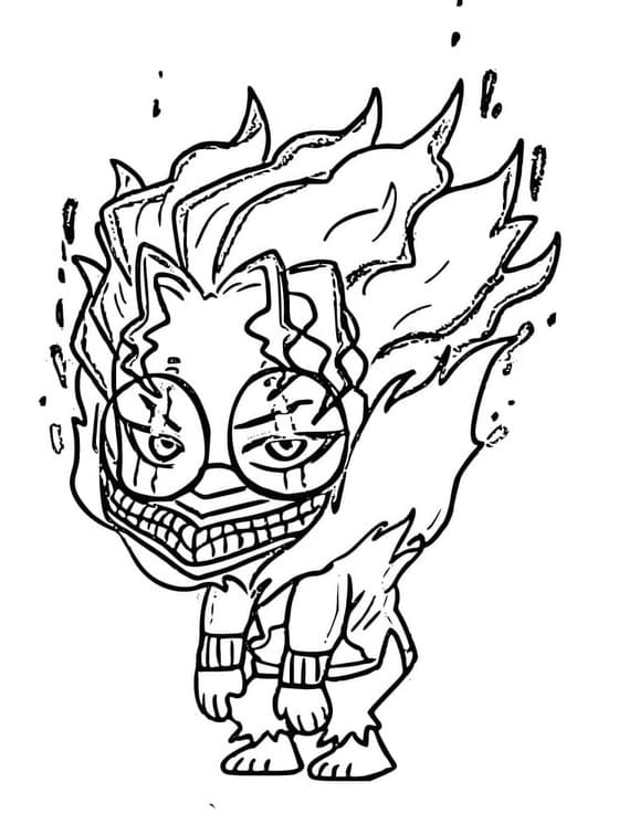 Chibi Okarun Dandadan'ı çiz Boyama Sayfası