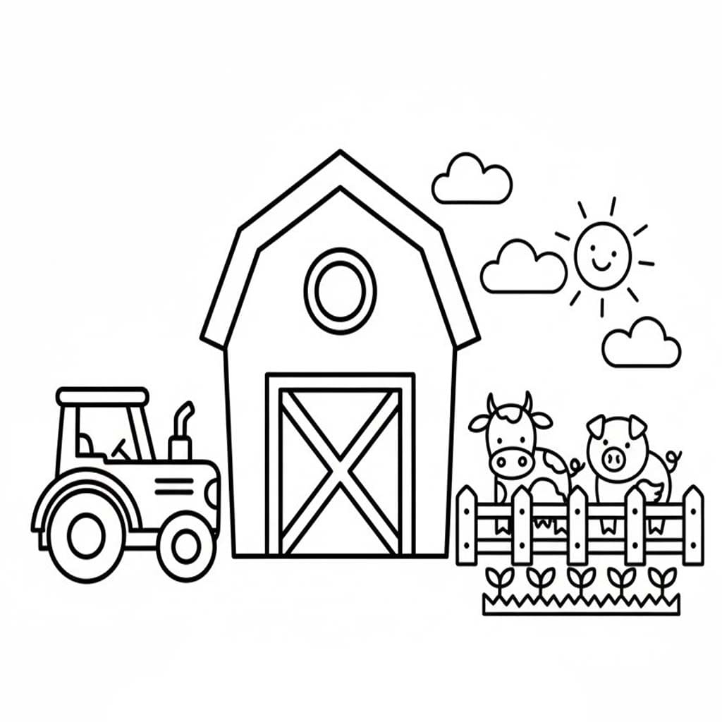 Çiftlik Normal Boyama Sayfası