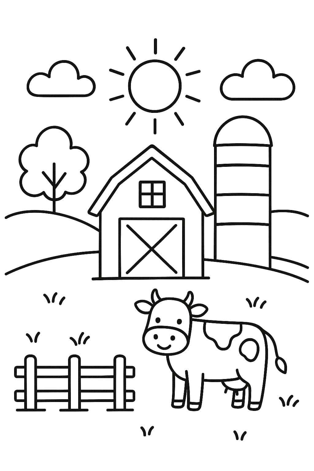 Çiftlik taslak Boyama Sayfası