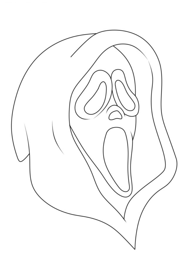 Çığlık maskesi boyama sayfası boyama sayfası boyama online