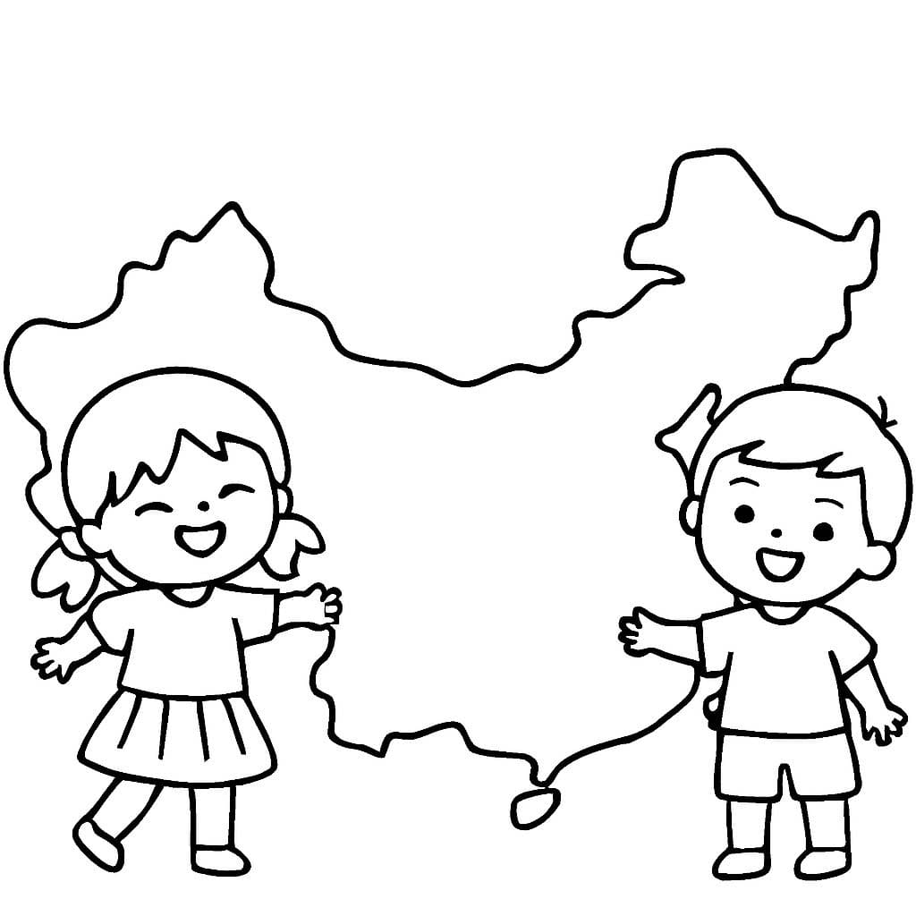 Çin çocuklar için ücretsiz yazdırılabilir Boyama Sayfası