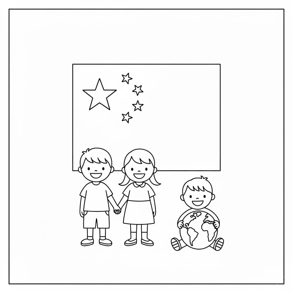 Çin yazdırılabilir Boyama Sayfası