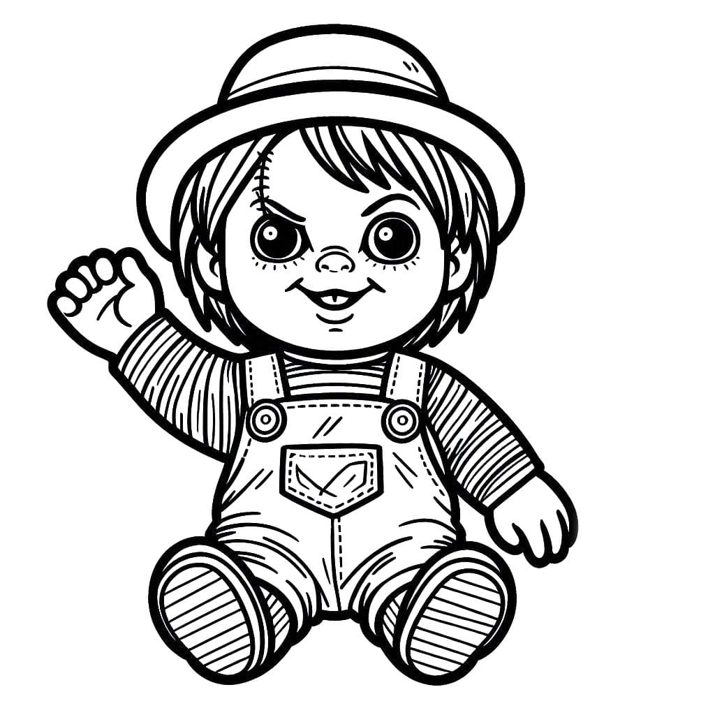 Çizim Chucky'yi mutlu Boyama Sayfası