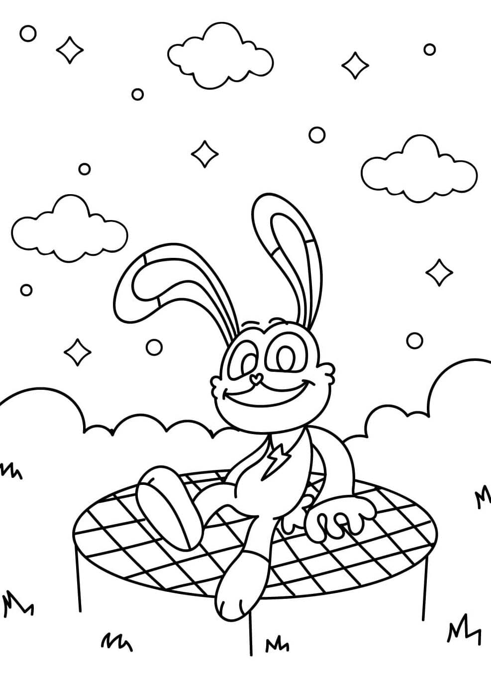 Çizim Çocuklar Hoppy Hopscotch Boyama Sayfası