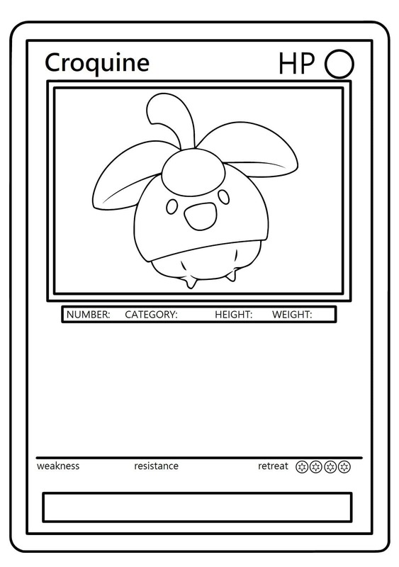 Çizim Pokemon Kartı Bounswee Boyama Sayfası