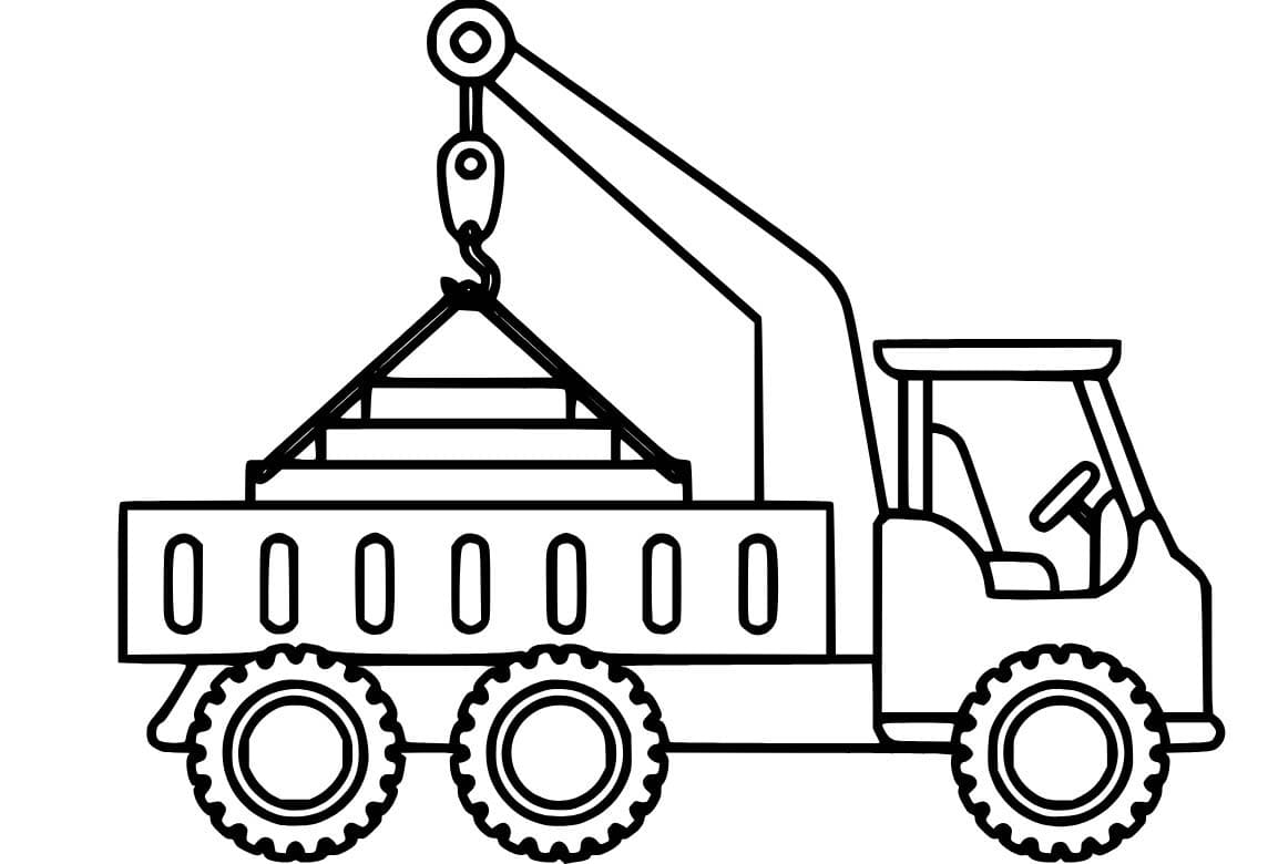 Çizim Vinç Ücretsiz Boyama Sayfası