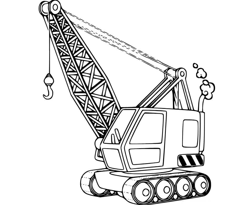 Çizim Vinç çocuklar için Normal Boyama Sayfası