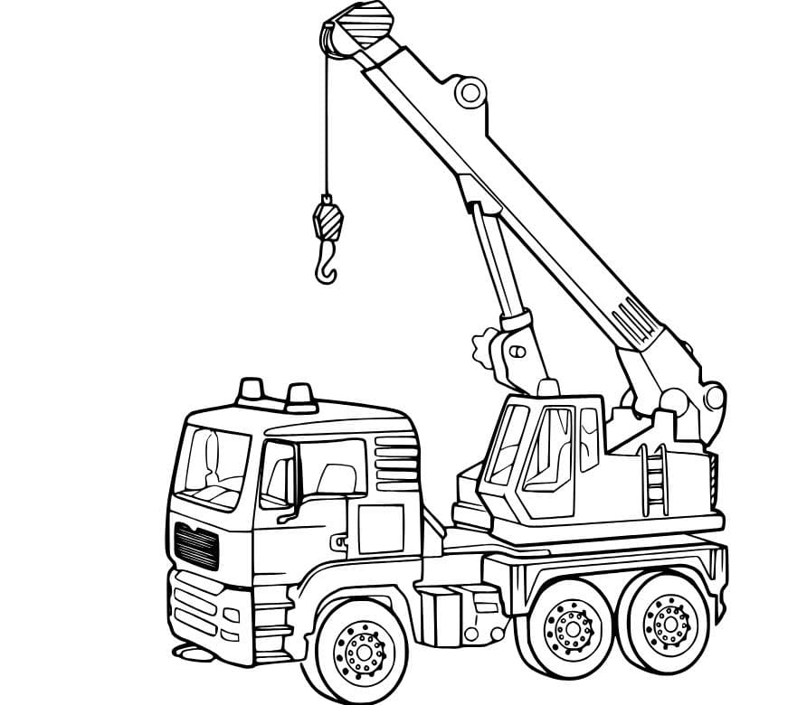 Çizim Vinç çocuklar için basit Boyama Sayfası