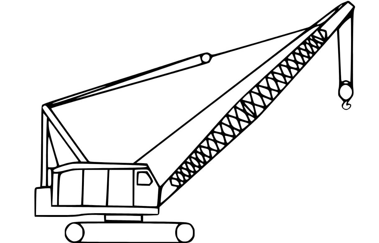Çizim Vinç çocuklar için ücretsiz Boyama Sayfası
