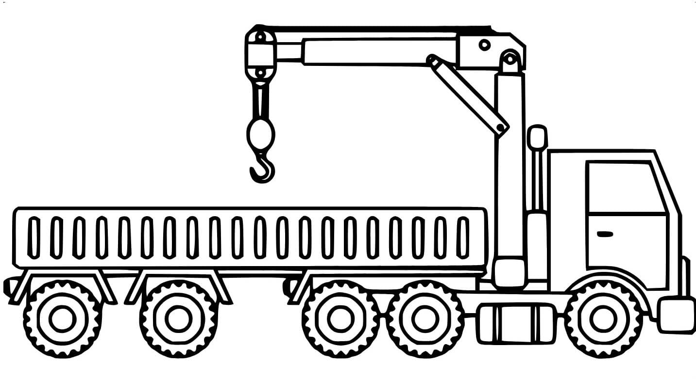 Çizim Vinç çocuklar için yazdırılabilir Boyama Sayfası