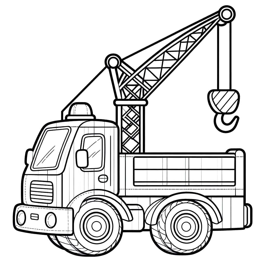 Çizim Vinç çok basit Boyama Sayfası