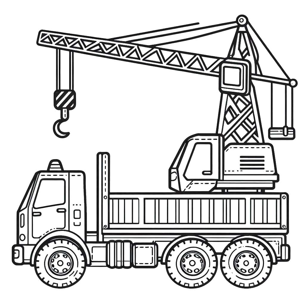 Çizim Vinç çok kolay Boyama Sayfası