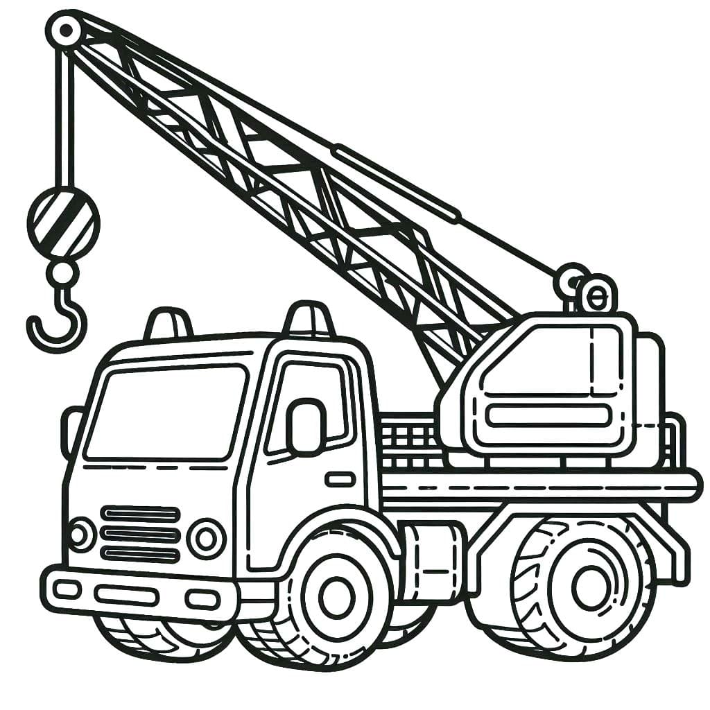 Çizim Vinç çok temel Boyama Sayfası