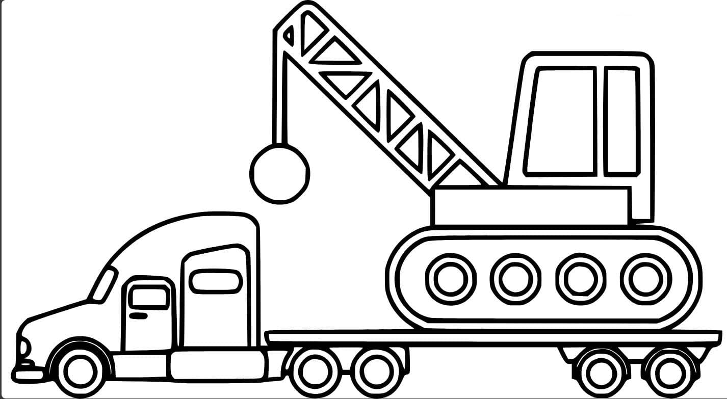 Çizim Vinç görüntü Boyama Sayfası