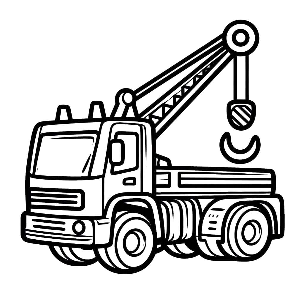 Çizim Vinç kolay Boyama Sayfası