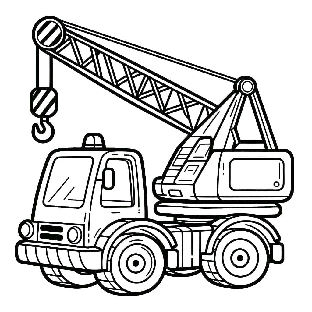 Çizim Vinç temel Boyama Sayfası