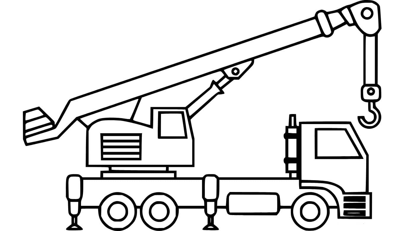 Çizim Vinç ücretsiz basit Boyama Sayfası