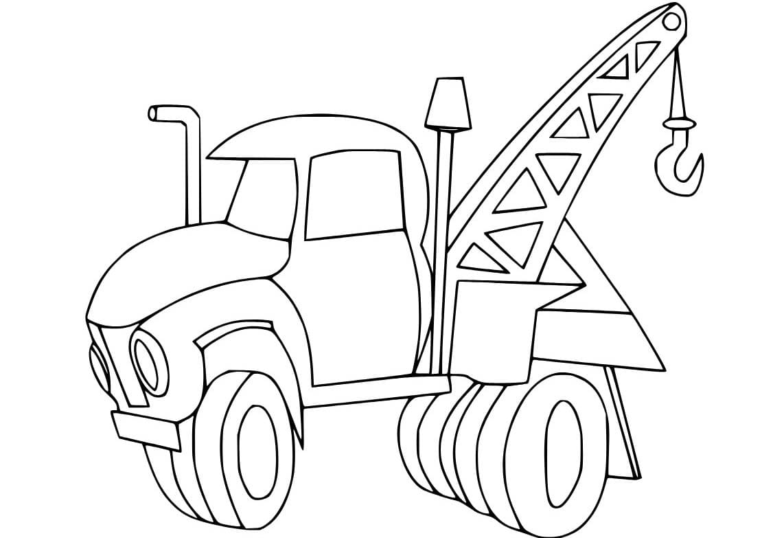 Çizim Vinç ücretsiz kolay Boyama Sayfası