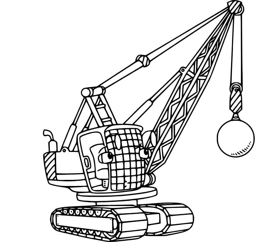 Çizim Vinç yazdırılabilir Boyama Sayfası