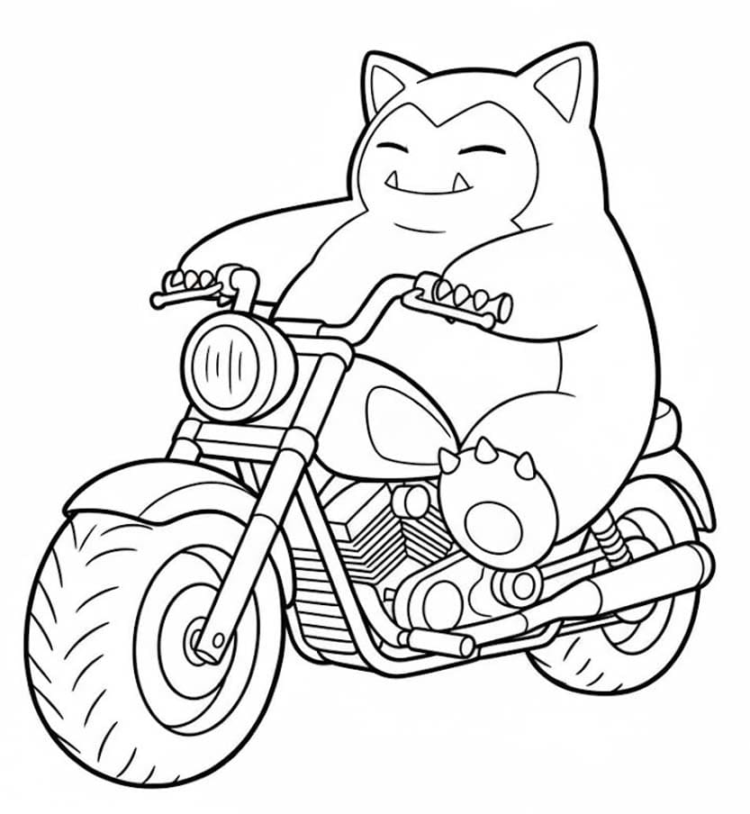 Çizim görüntüsü Snorlax Pokémon Boyama Sayfası