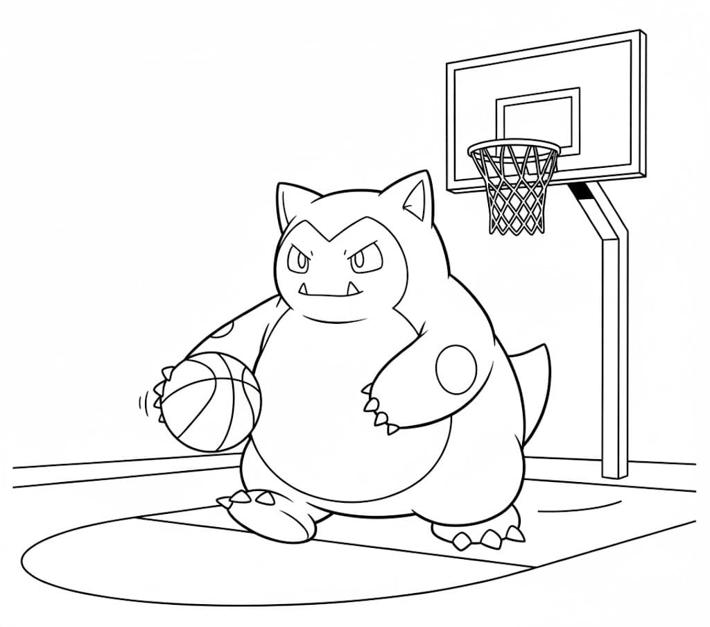 Çizim görüntüsü Snorlax Boyama Sayfası