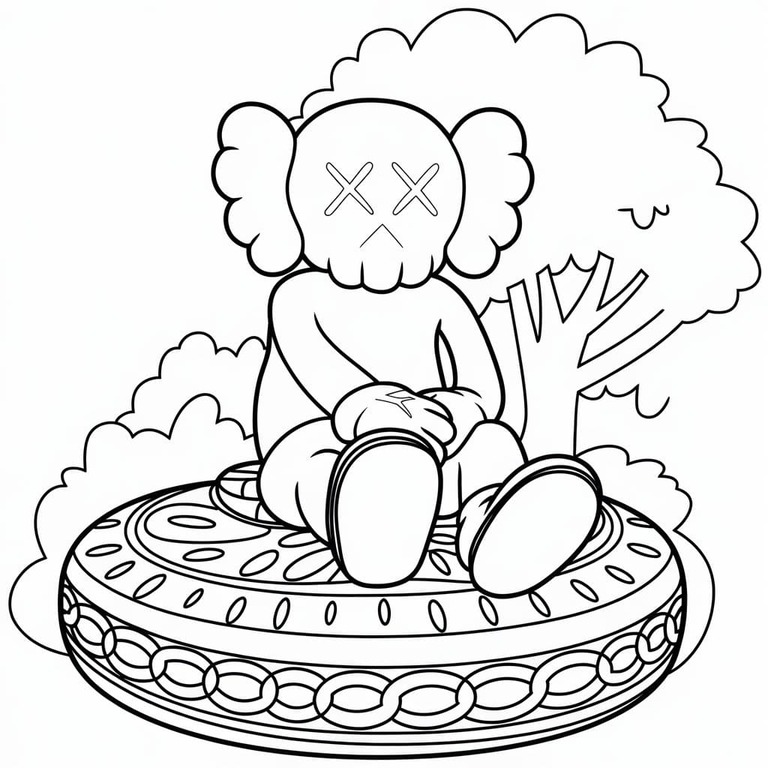 Çizim yazdır Kaws Boyama Sayfası