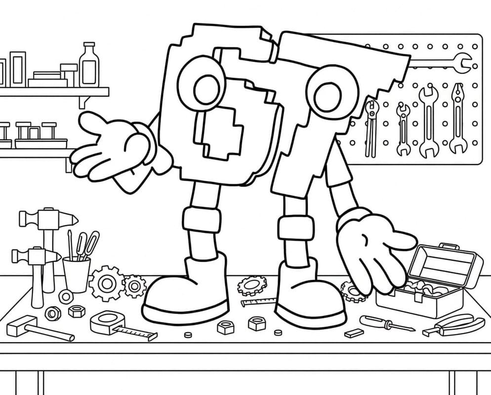 Çizmek 67 Brainrot 7 Boyama Sayfası