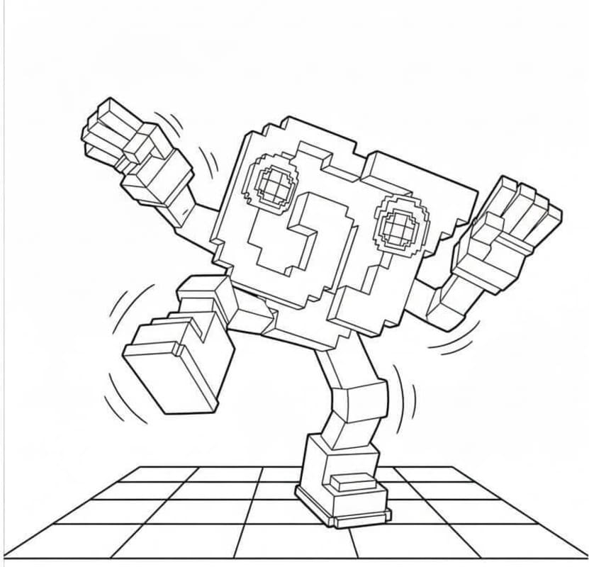 Çizmek 67 Brainrot basit Boyama Sayfası