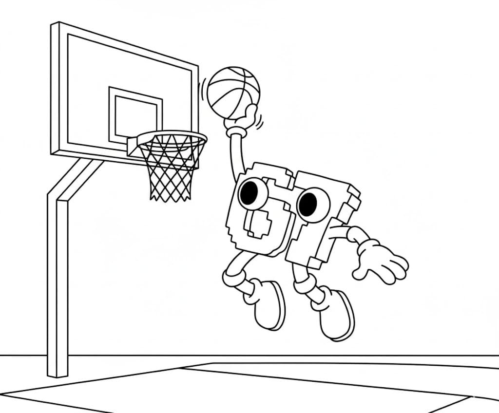 Çizmek 67 Brainrot çocuklar için temel Boyama Sayfası