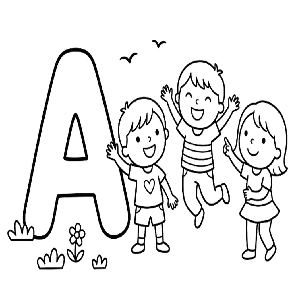 Çizmek A Harfi Temel Boyama Sayfası