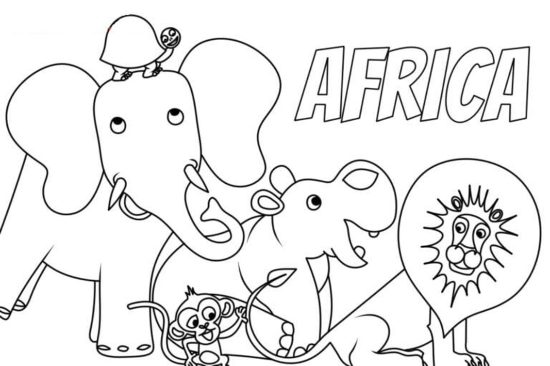 Çizmek Afrika Ücretsiz Boyama Sayfası