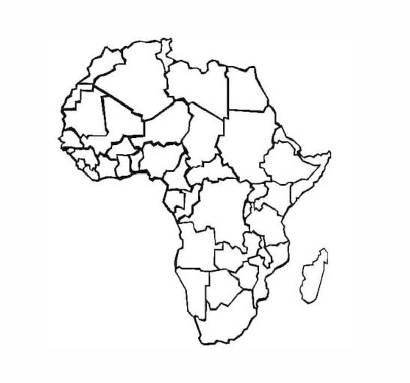 Çizmek Afrika kolay Boyama Sayfası