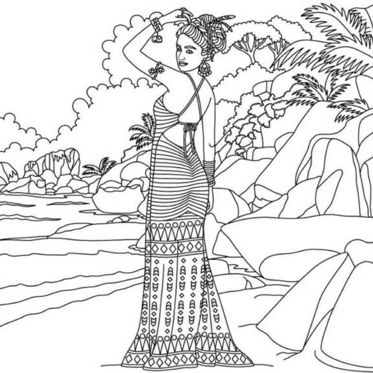 Çizmek Afrika temel Boyama Sayfası