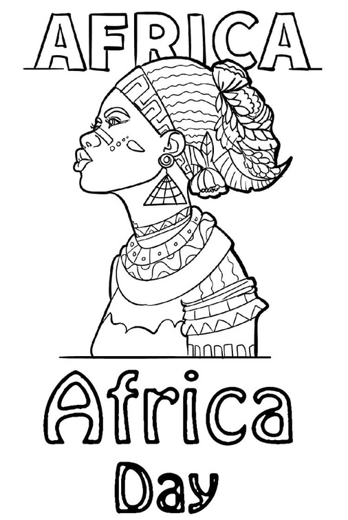 Çizmek Afrika ücretsiz kolay Boyama Sayfası