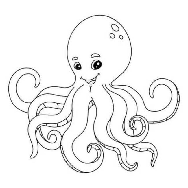 Çizmek Ahtapot 5 Boyama Sayfası