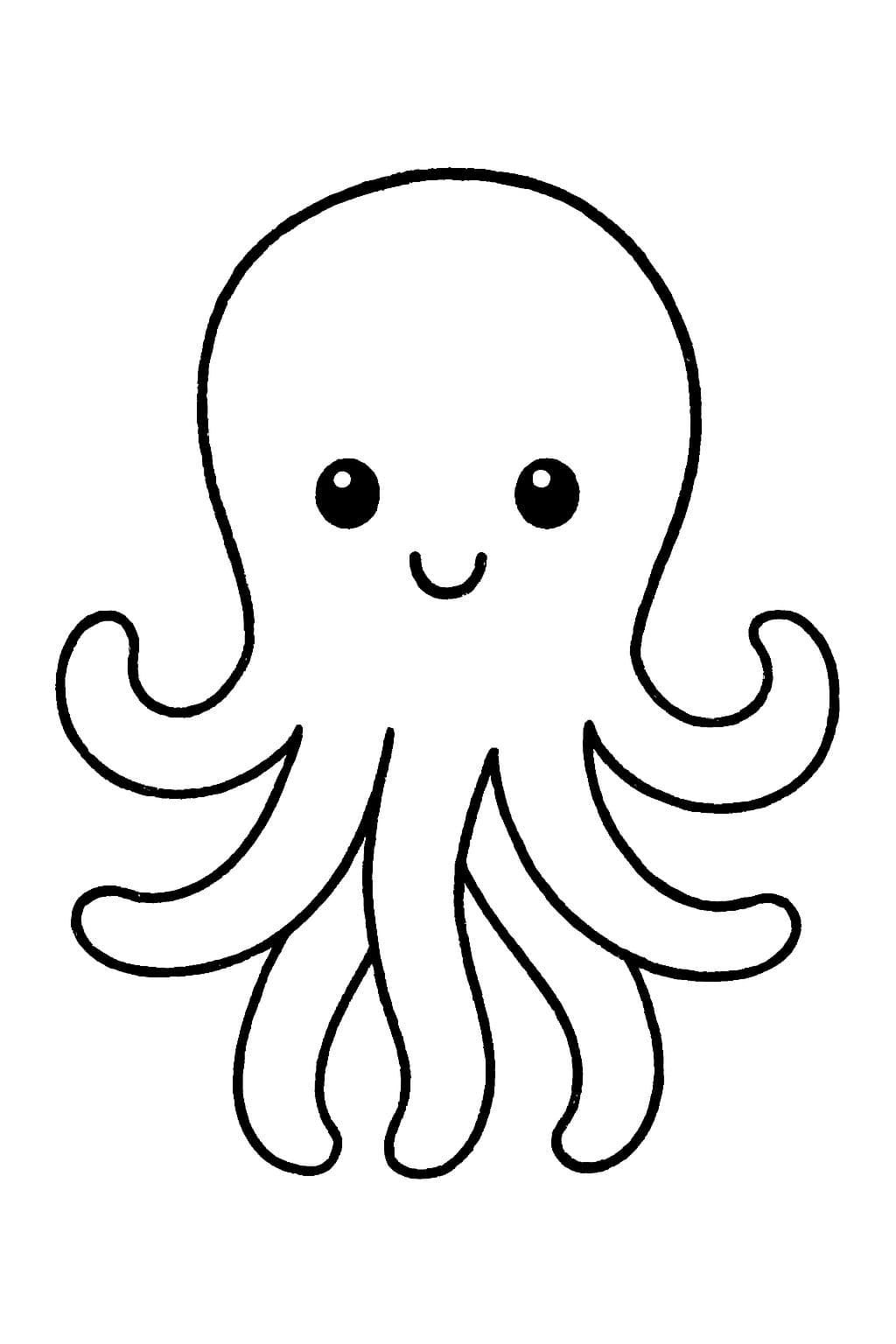 Çizmek Ahtapot 8 Boyama Sayfası