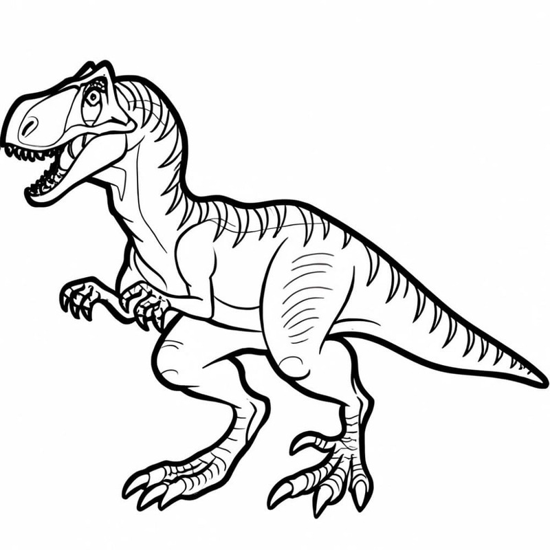 Çizmek Allosaurus temel Boyama Sayfası