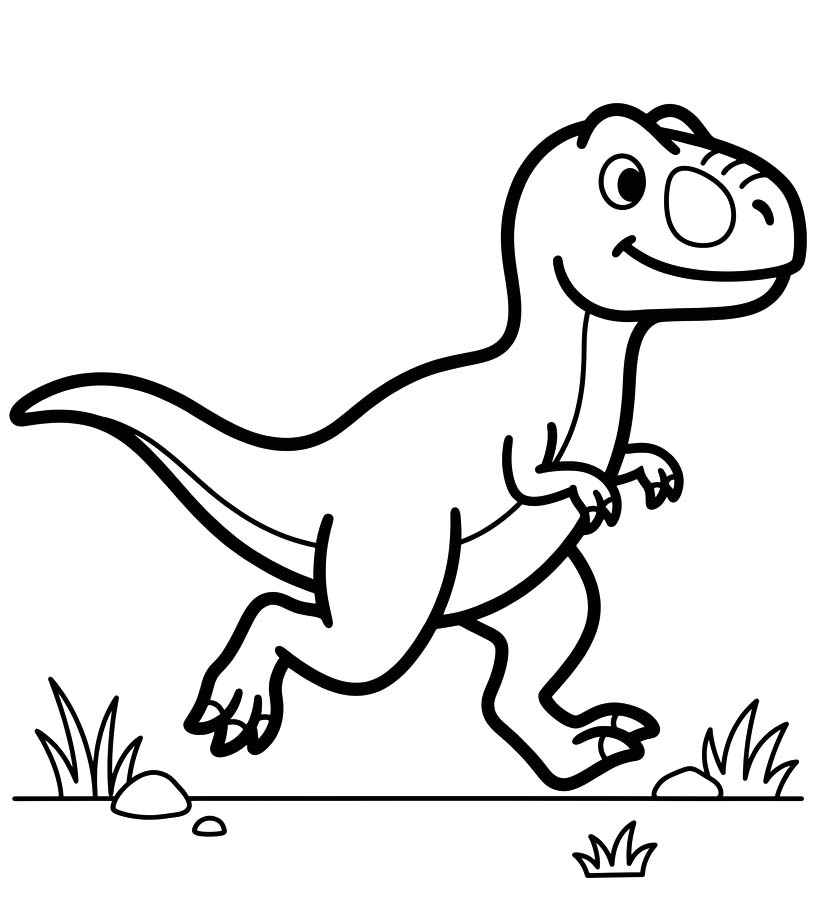 Çizmek Allosaurus yazdırılabilir Boyama Sayfası
