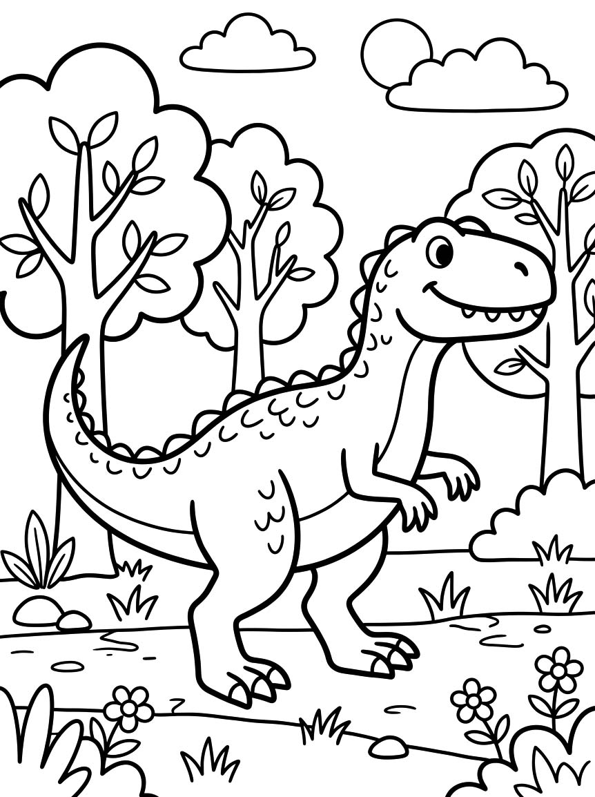 Çizmek Allosaurus Boyama Sayfası
