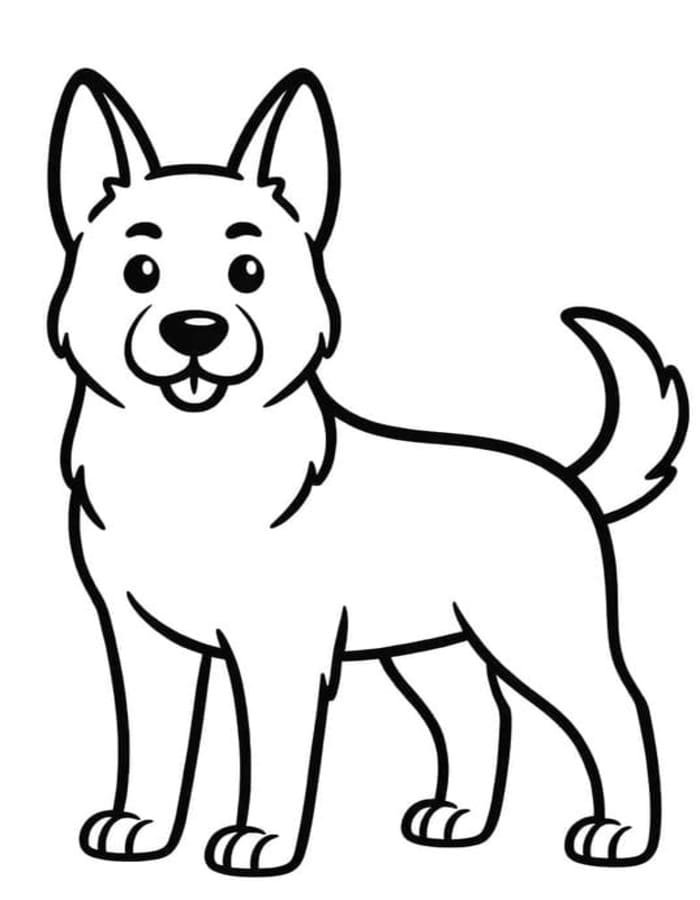 Çizmek Alman Çoban Köpeği ücretsiz Boyama Sayfası