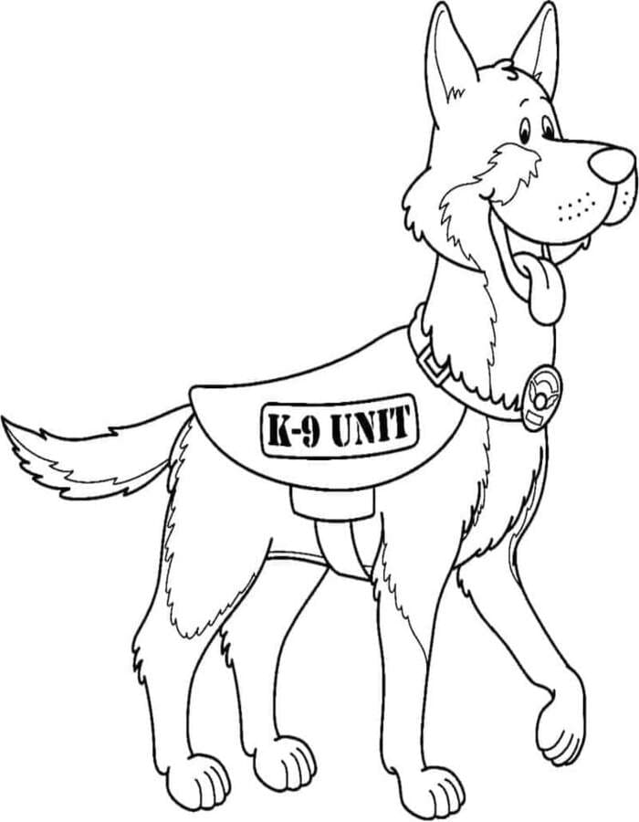 Çizmek Alman Çoban Köpeği yazdırılabilir Boyama Sayfası