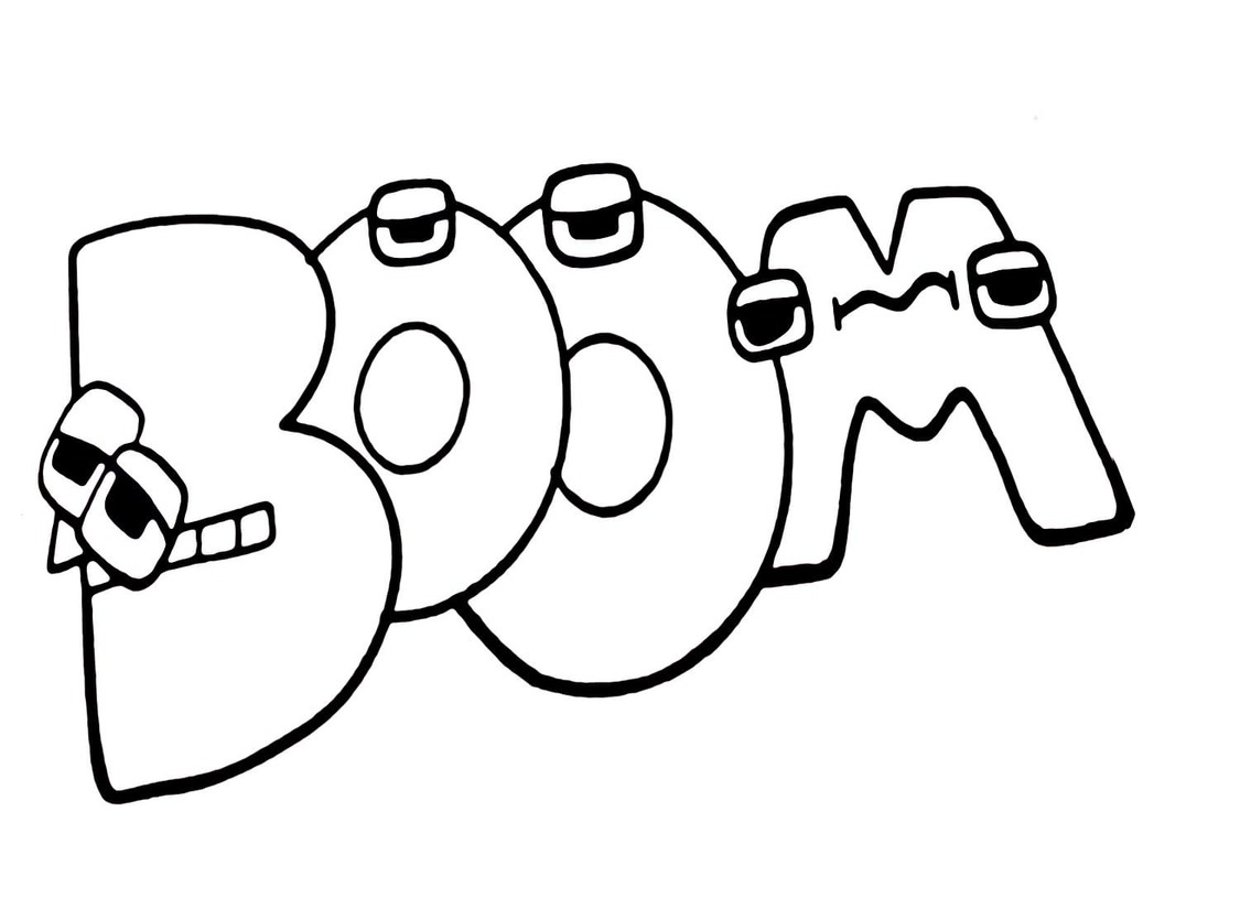 Çizmek Alphabet Lore BOOM Boyama Sayfası