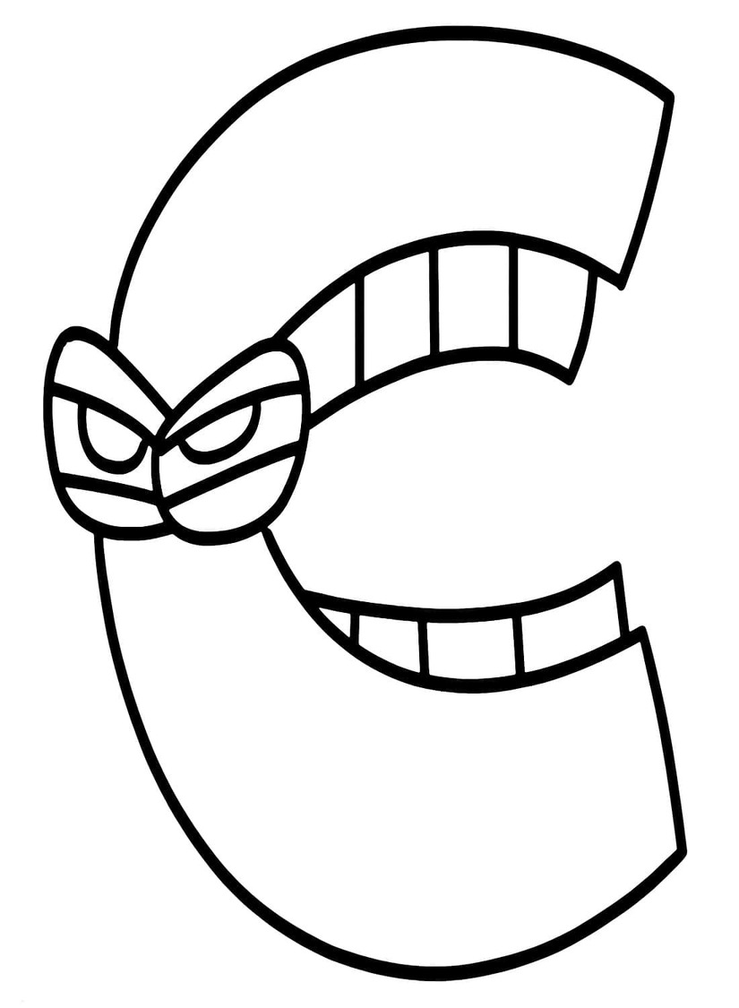 Çizmek Alphabet Lore C Boyama Sayfası