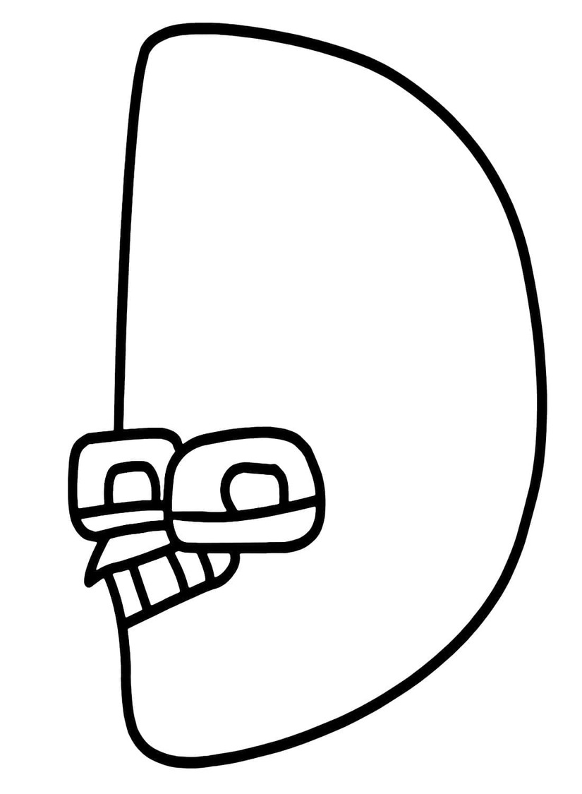 Çizmek Alphabet Lore D Boyama Sayfası