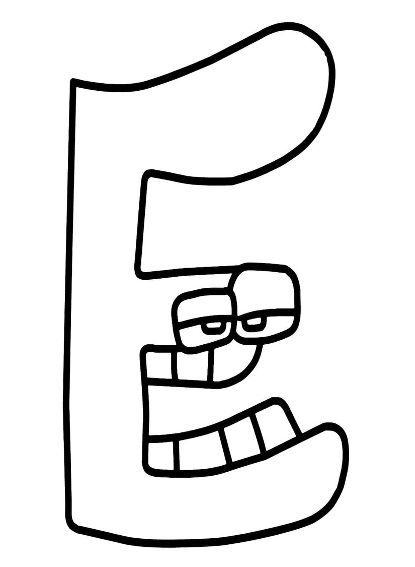 Çizmek Alphabet Lore E Boyama Sayfası