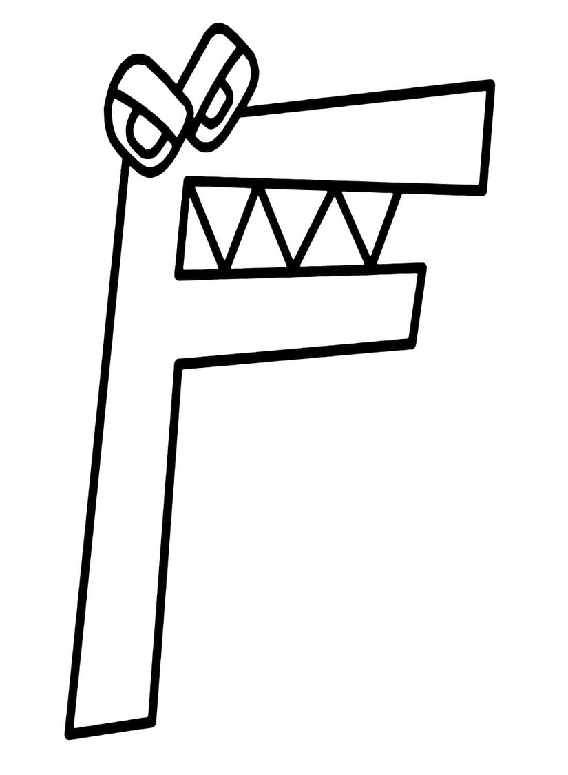 Çizmek Alphabet Lore F Boyama Sayfası