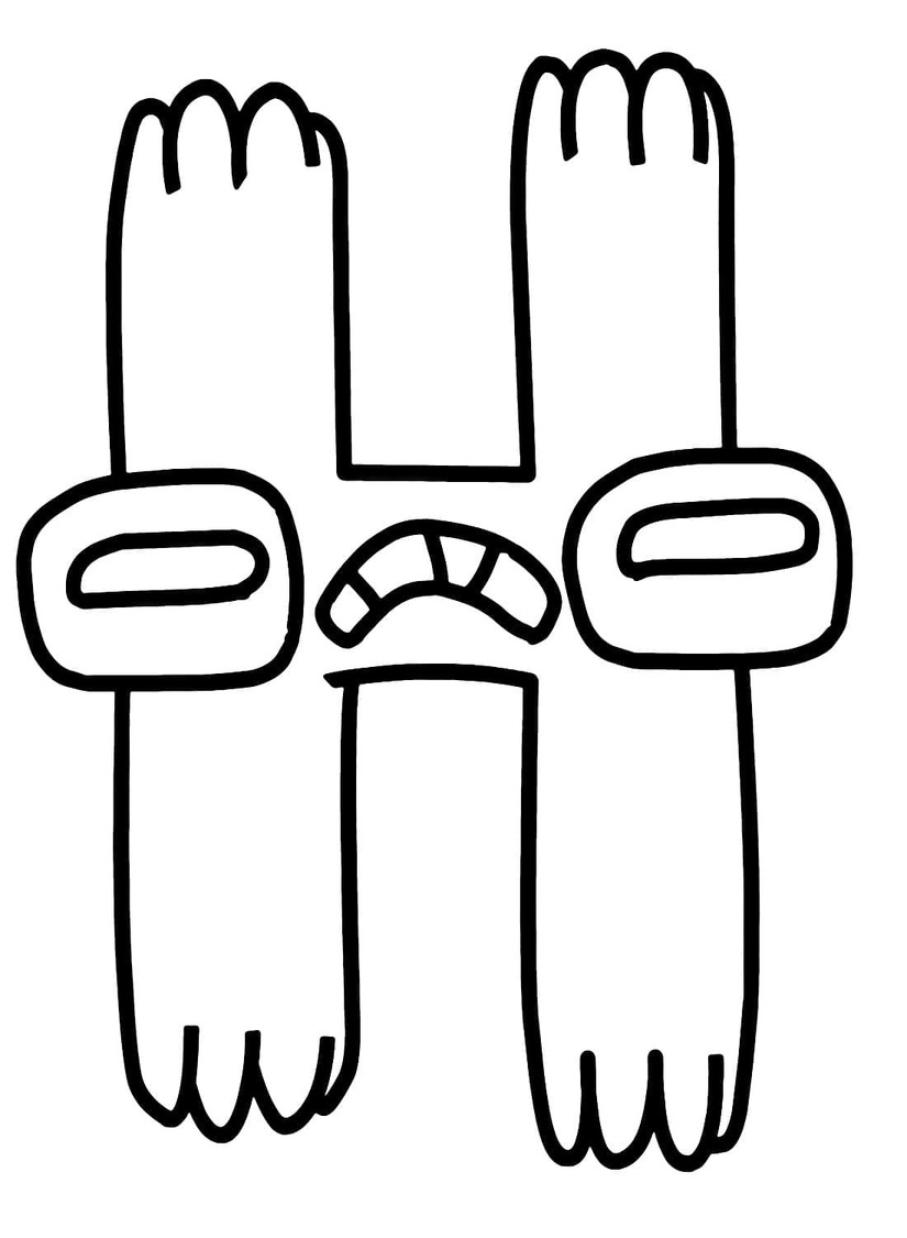 Çizmek Alphabet Lore H Boyama Sayfası