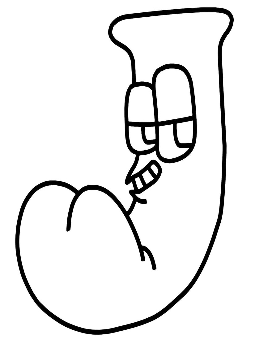 Çizmek Alphabet Lore J Boyama Sayfası