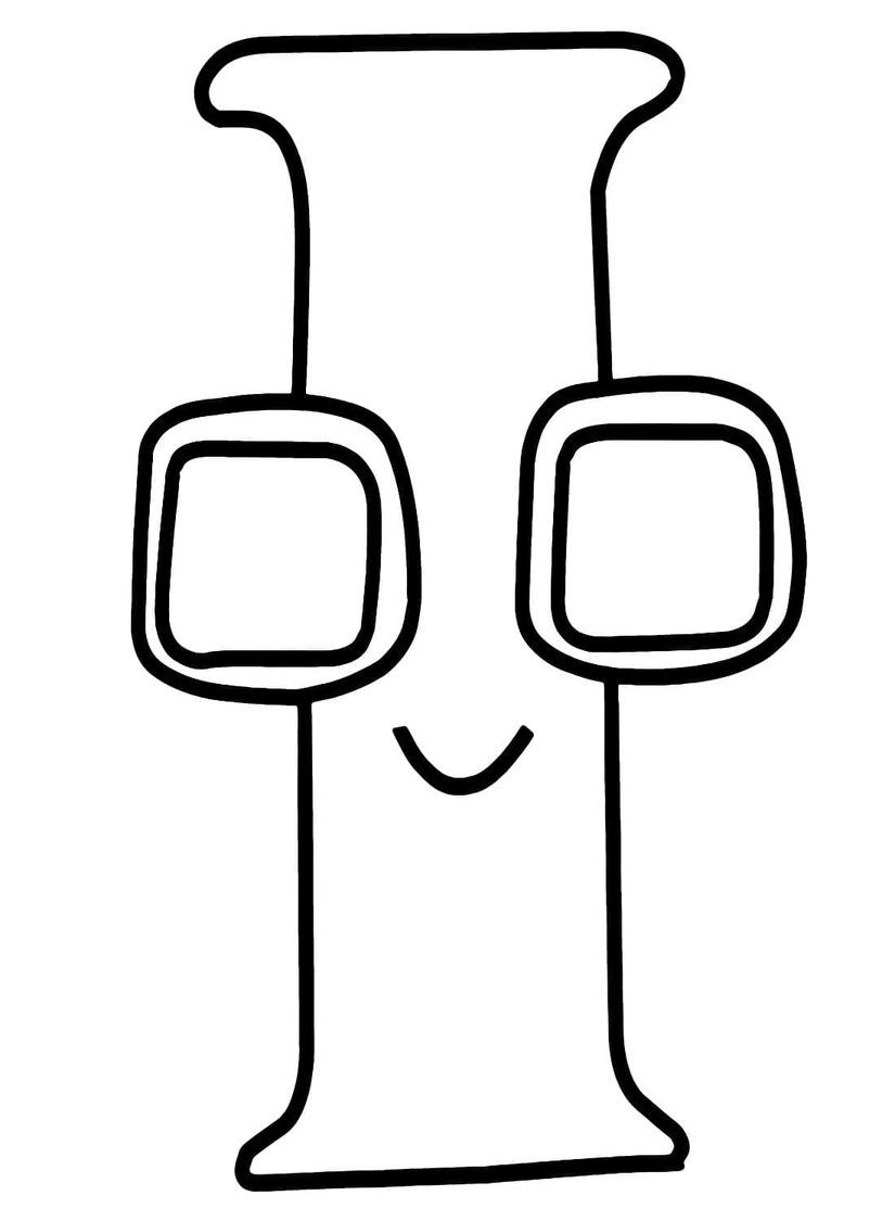 Çizmek Alphabet Lore Mektup I Boyama Sayfası