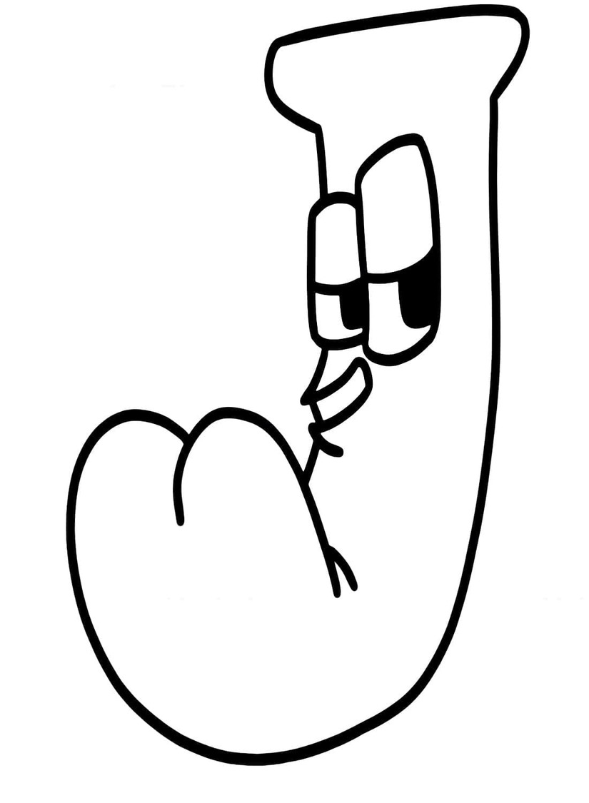 Çizmek Alphabet Lore Mektup J Boyama Sayfası